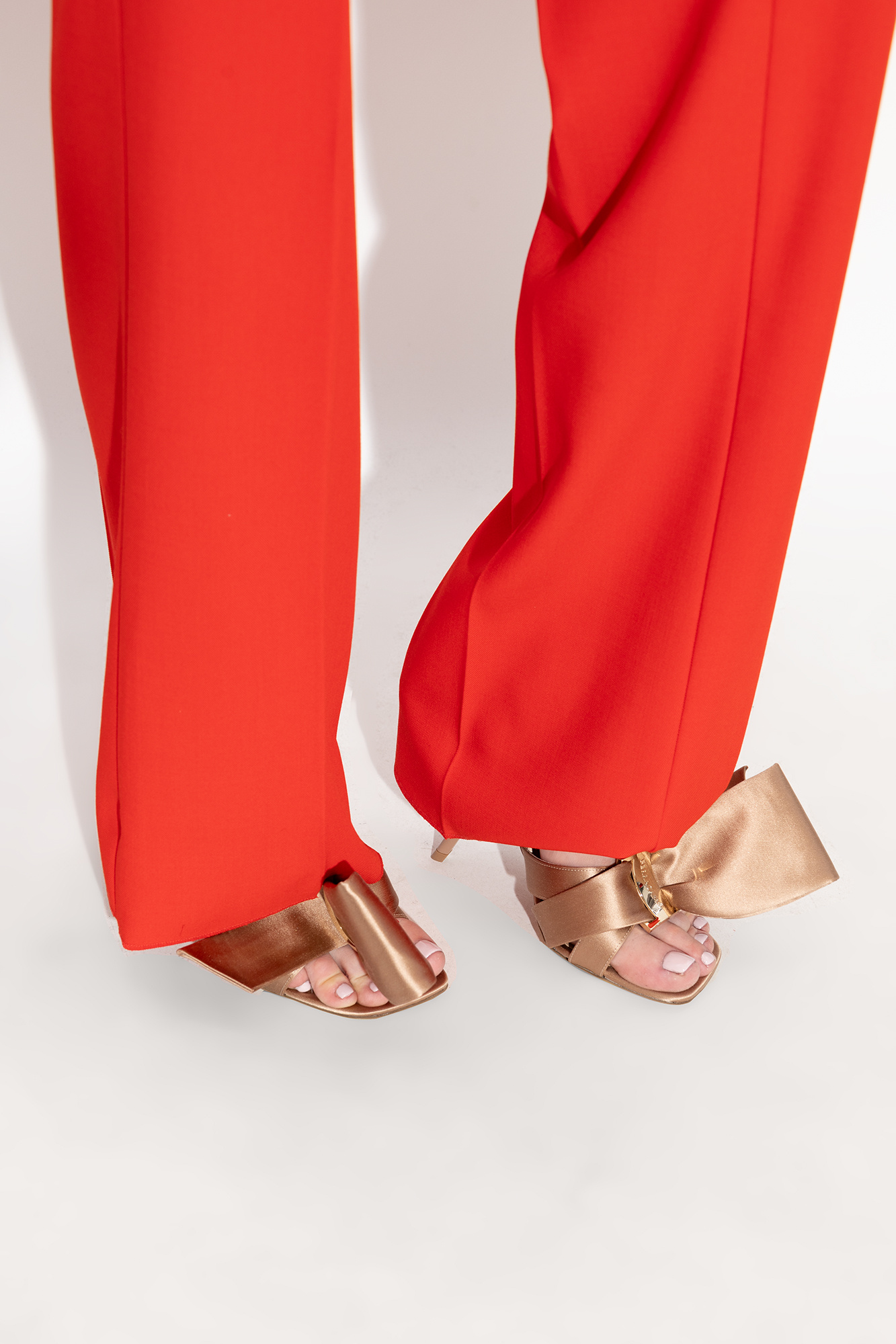 Beige 'Helena' heeled sandals FERRAGAMO